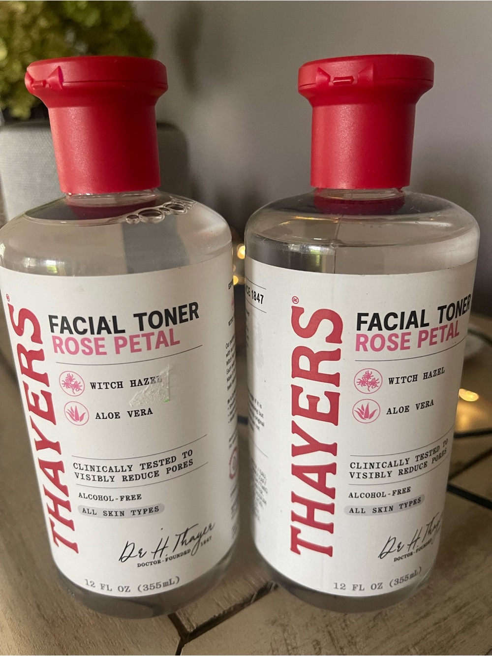 Rose Petal Facial Toner in Pink - Alcohol-Free Witch Hazel & Aloe Vera